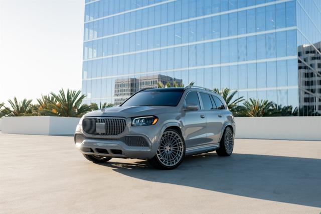 Silver Mercedes-Maybach GLS 600 rental in Los Angeles