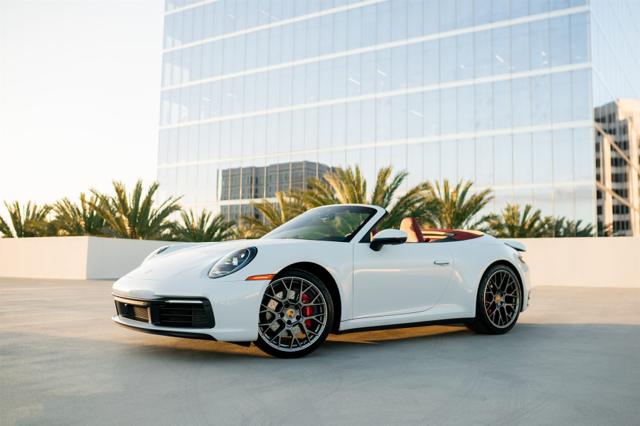 White Porsche 911 Cabriolet rental in Los Angeles