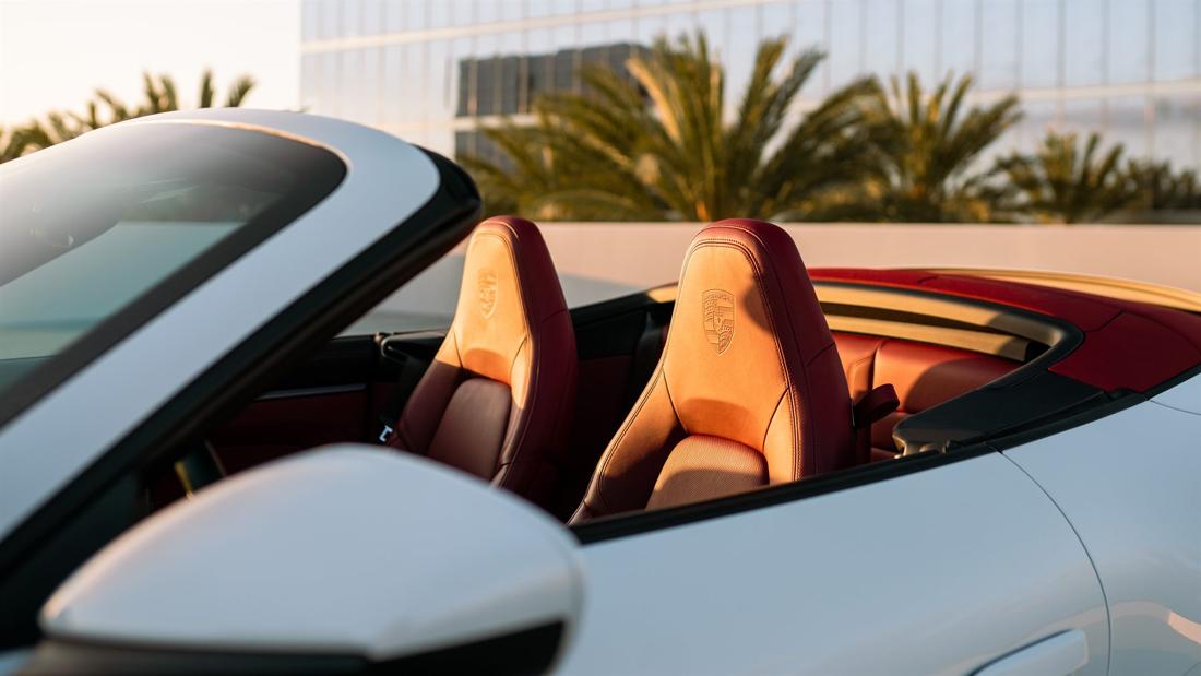 White Porsche 911 Cabriolet, rental photo 3 of 20