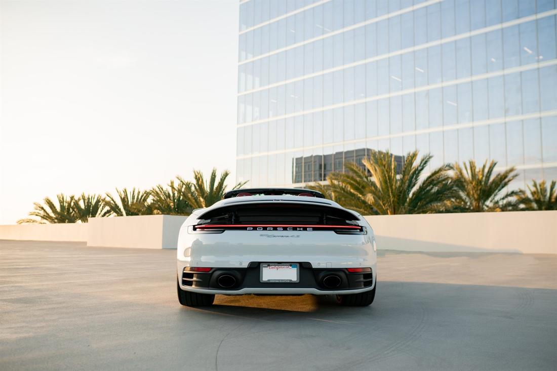 White Porsche 911 Cabriolet, rental photo 5 of 20