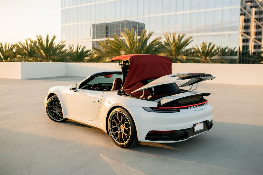 White Porsche 911 Cabriolet, rental photo 7 of 20