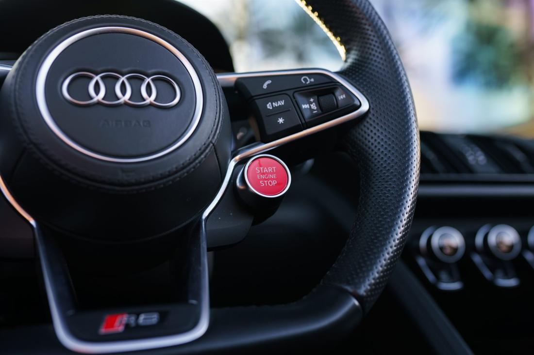 White Audi R8 Spyder convertible, rental photo 25 of 25