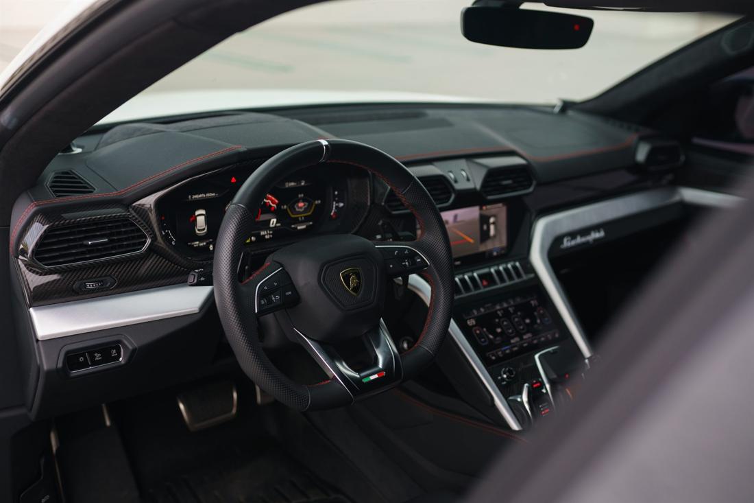 White Lamborghini Urus, rental photo 11 of 19