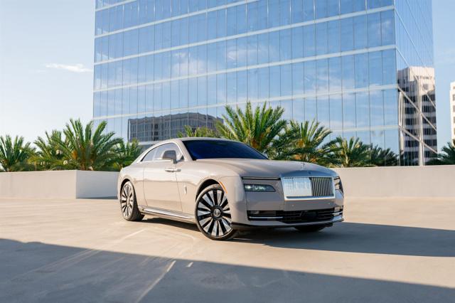 Tempest Grey Rolls-Royce Spectre rental in Los Angeles