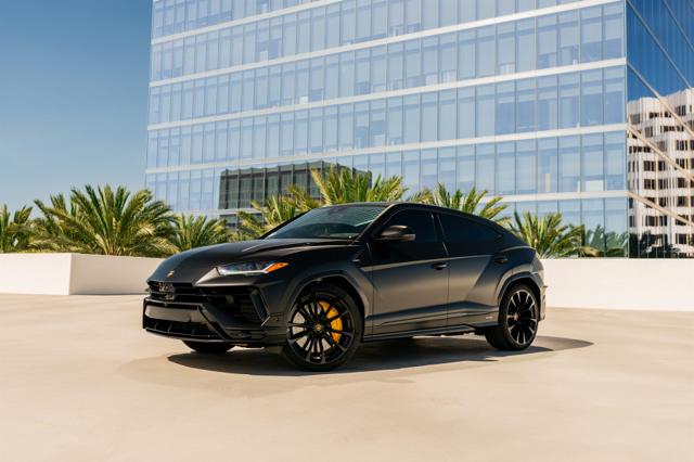 Satin black Lamborghini Urus S rental in Los Angeles