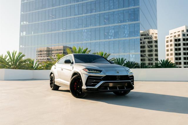 Silver Lamborghini Urus rental in Los Angeles