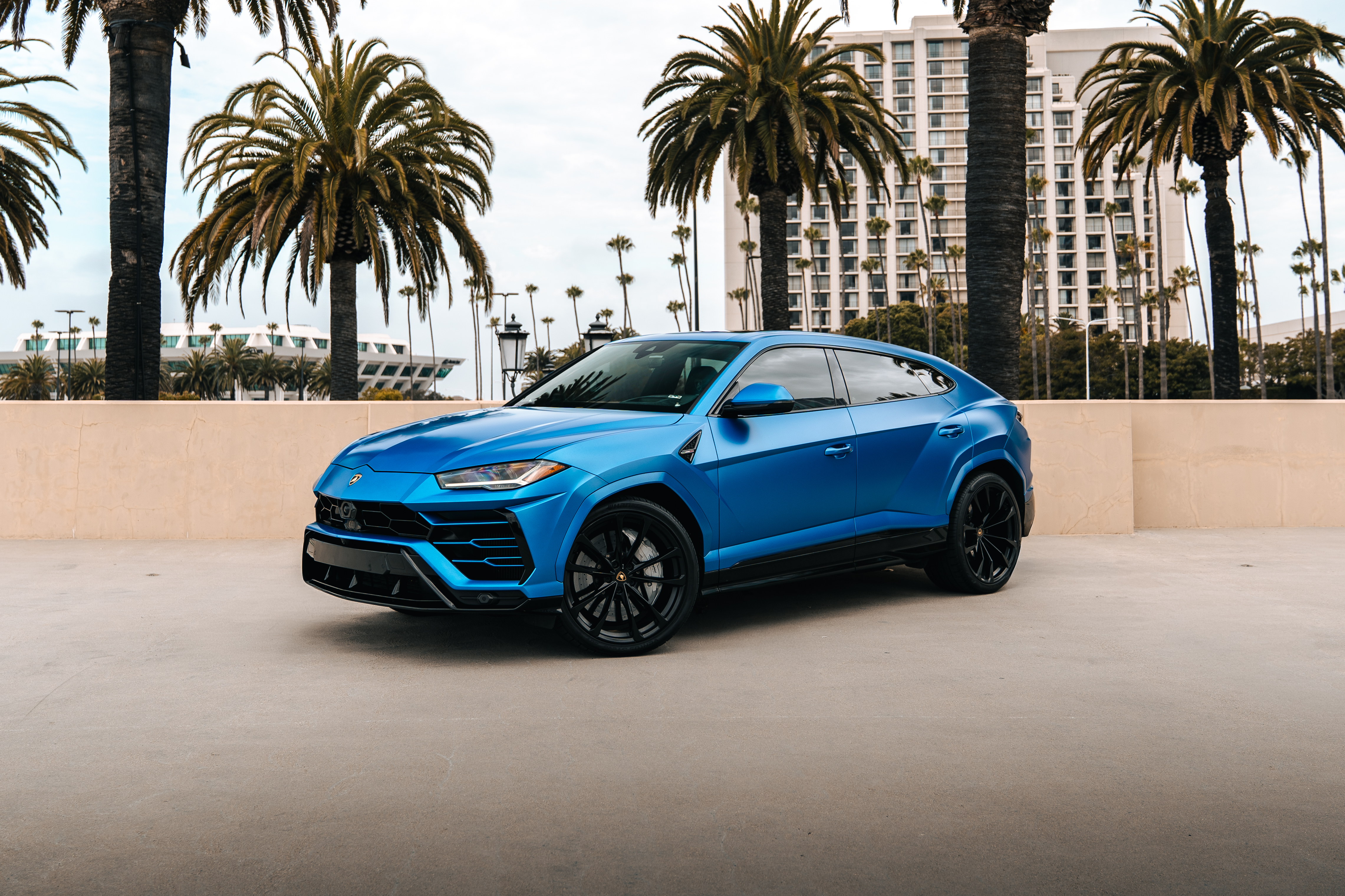 Editorial automotive image representing the Lamborghini Blue Urus category
